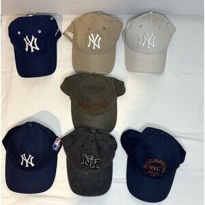 Lot of 7 General New York Hats and New York Yankee Hats  ***Read Description***